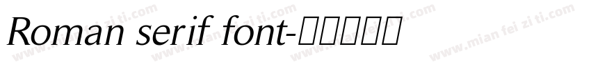 Roman serif font字体转换